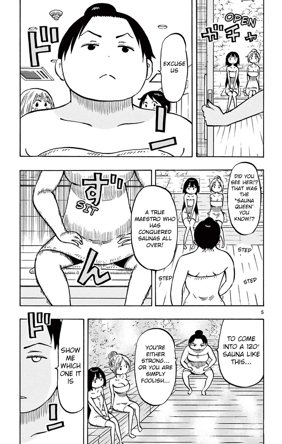 Ponkotsu-chan Kenshouchuu Chapter 86 page 5 - Chapter 86: Sauna Girls