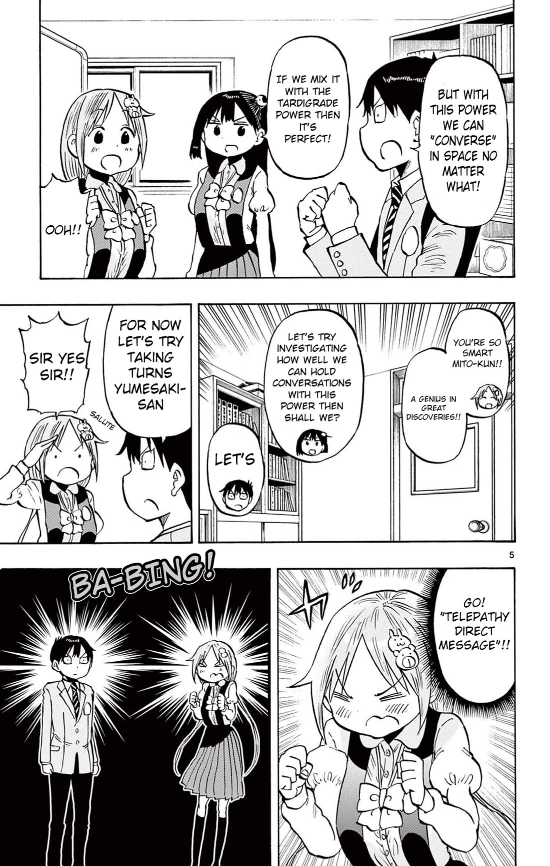 Ponkotsu-chan Kenshouchuu Chapter 95 page 5 - Chapter 95: Telepathy Direct Message