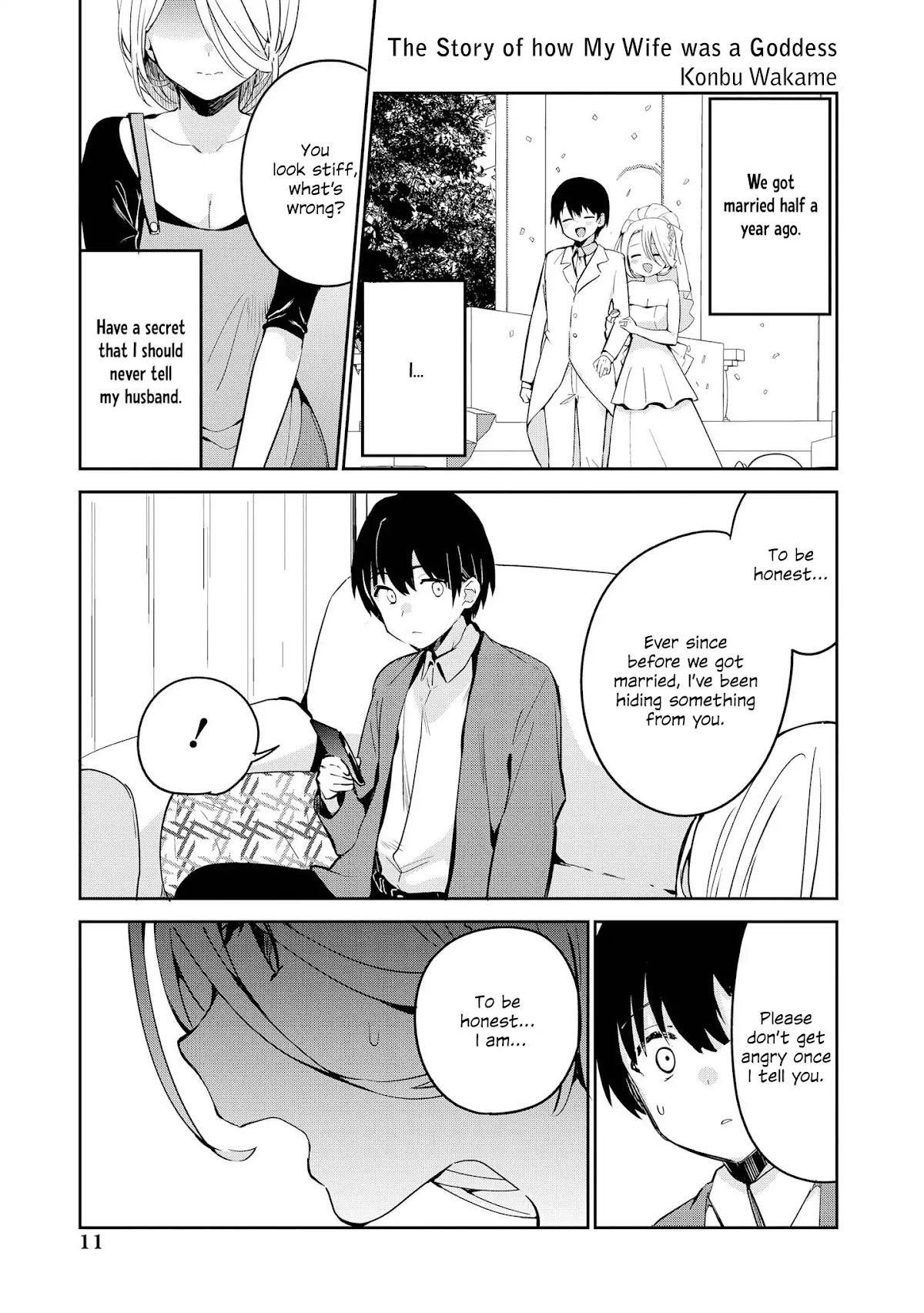 Precious 4p Short Stories Chapter 2 page 1 - Chapter 2: The Story of how My Wife was a Goddess [by Konbu Wakame]