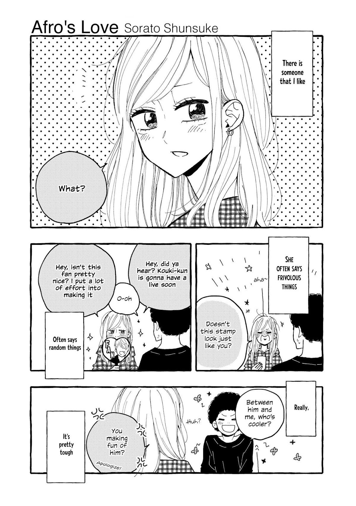Precious 4p Short Stories Chapter 24 page 1 - Chapter 24: Afro's Love [by Sorato Shunsuke]