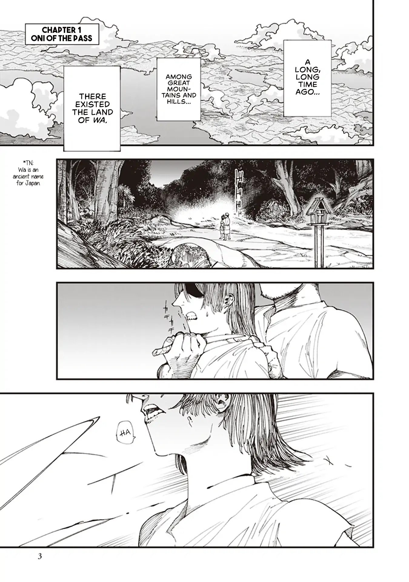 Primal Gods in Ancient Times Chapter 1 page 5 - Chapter 1: Oni of the Pass