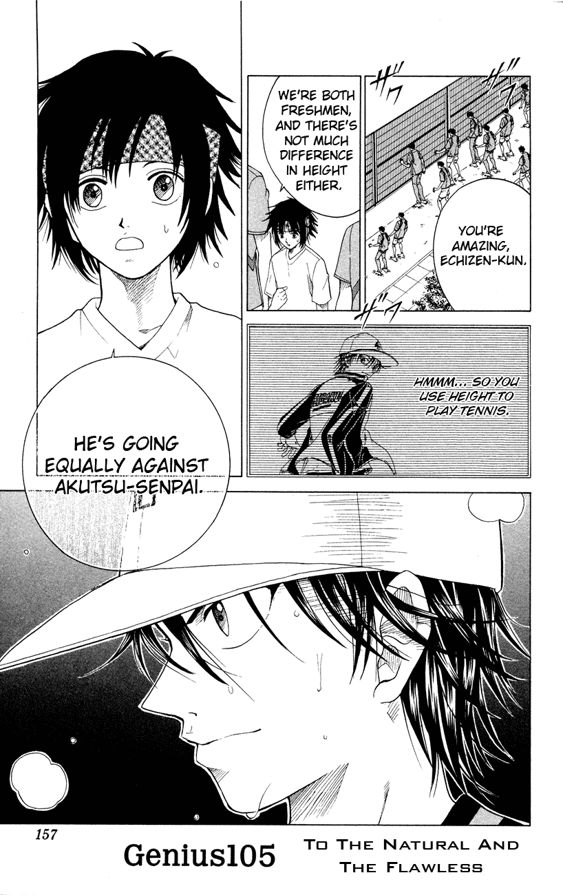 Prince of Tennis Chapter 105 page 1 - Chapter 105: To The Natural And The Flawless