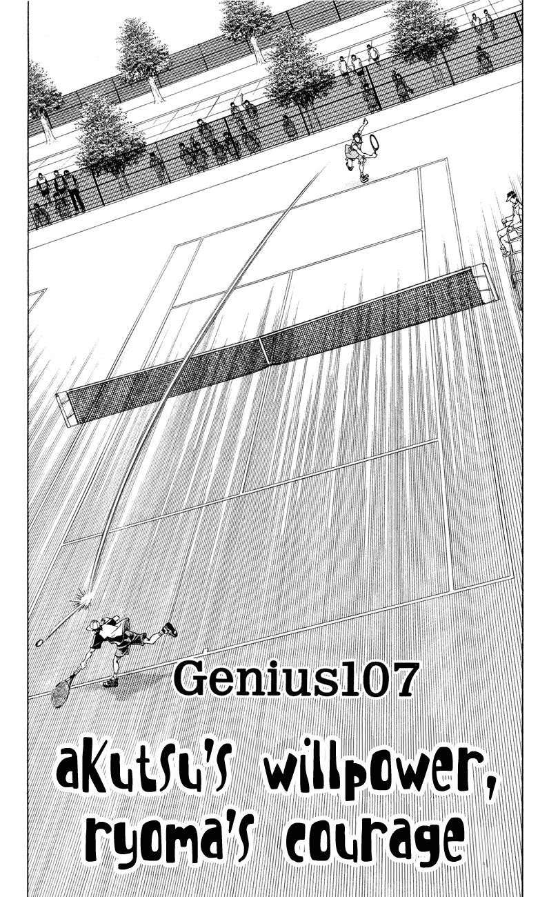 Prince of Tennis Chapter 107 page 2 - Chapter 107: Akutsu's Willpower, Ryoma's Courage