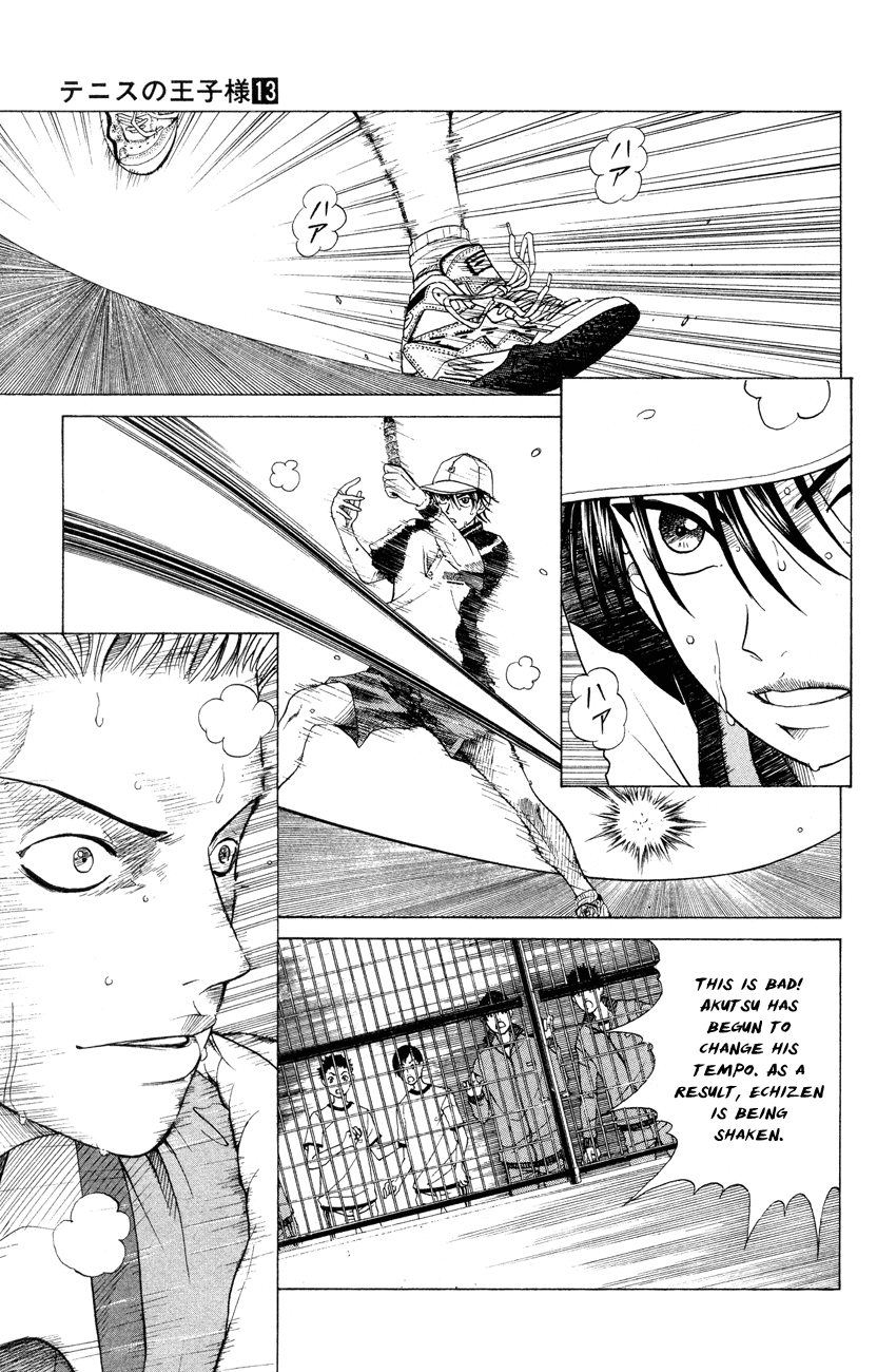 Prince of Tennis Chapter 107 page 3 - Chapter 107: Akutsu's Willpower, Ryoma's Courage