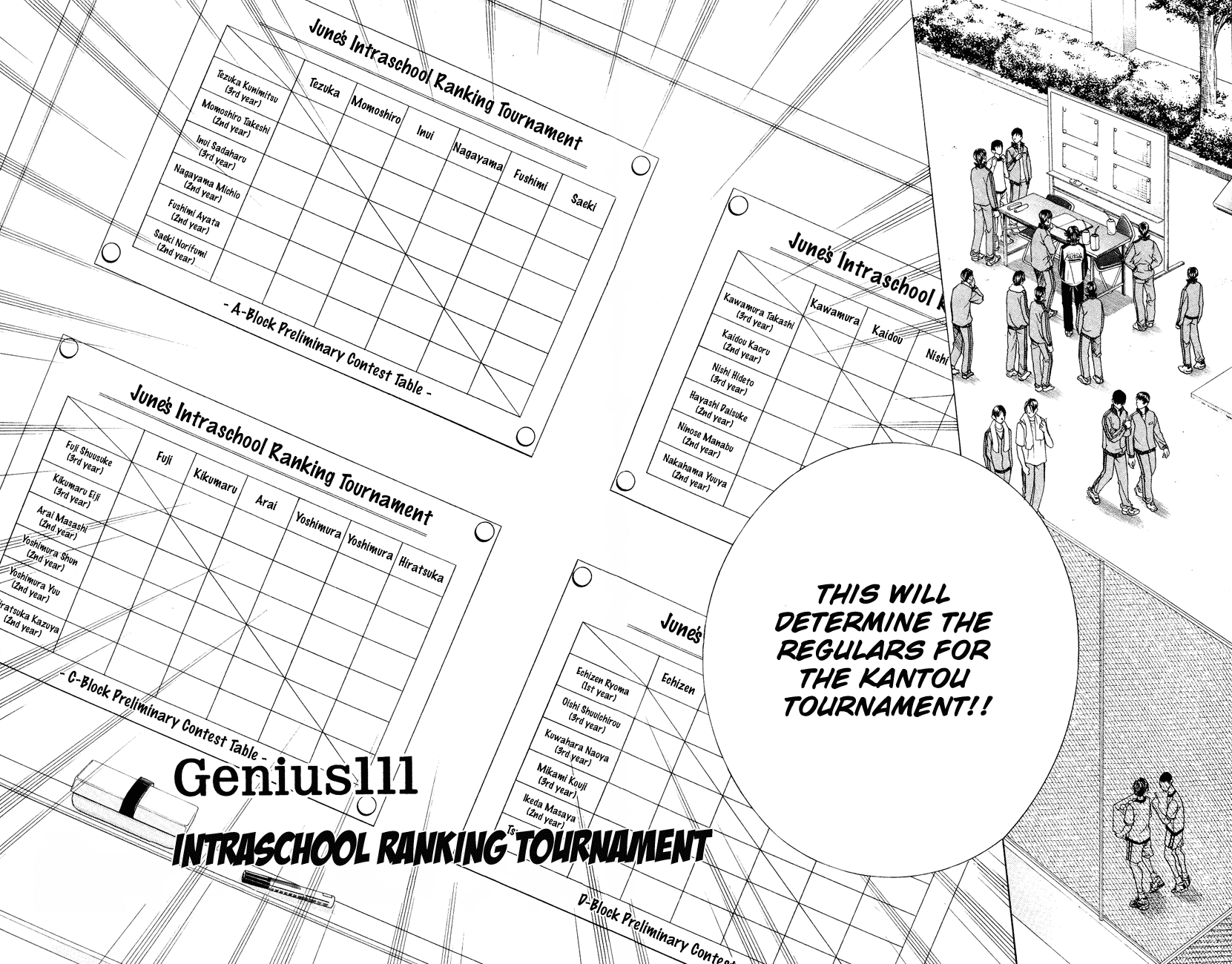 Prince of Tennis Chapter 111 page 2 - Chapter 111: Intraschool Ranking Tournament