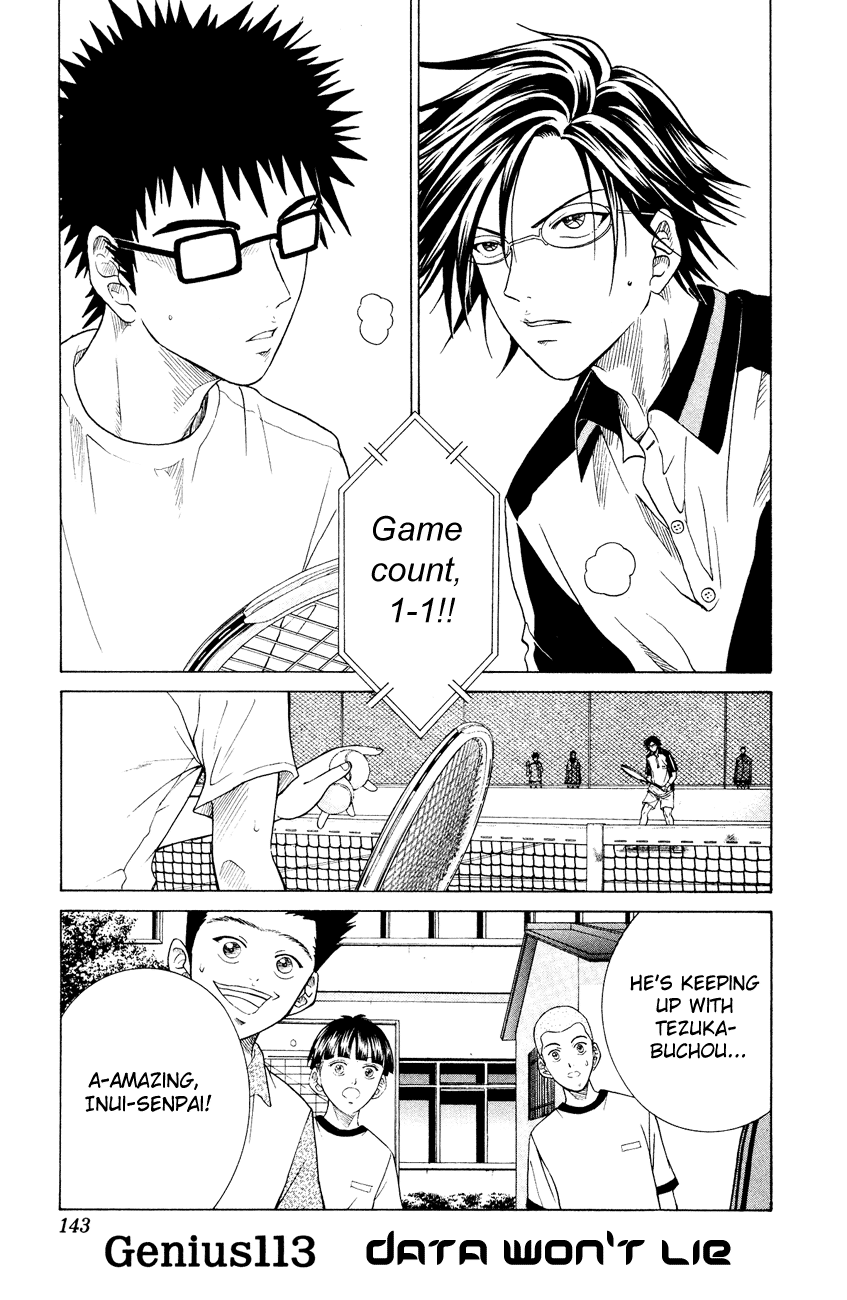 Prince of Tennis Chapter 113 page 1 - Chapter 113: Data Won't Lie