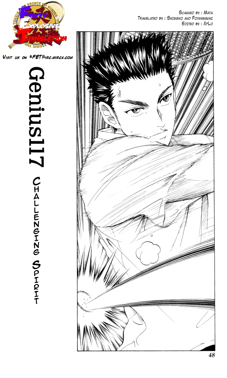 Prince of Tennis Chapter 117 page 2 - Chapter 117: Challenging Spirit
