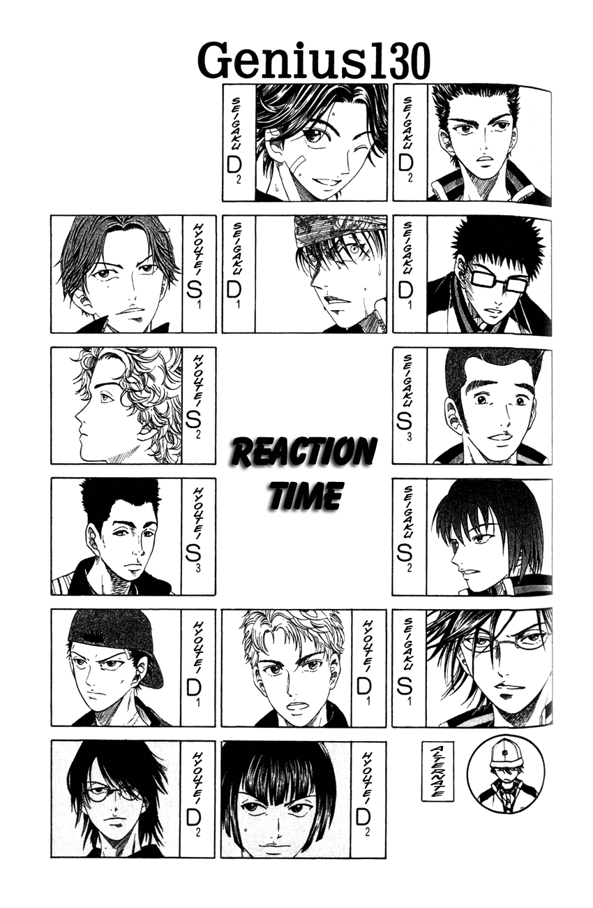 Prince of Tennis Chapter 130 page 1 - Chapter 130: Reaction Time