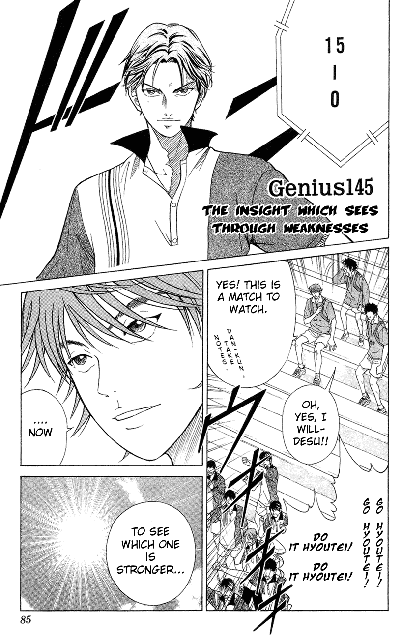 Prince of Tennis Chapter 145 page 1 - Chapter 145: The Insight Which Sees Through Weakness