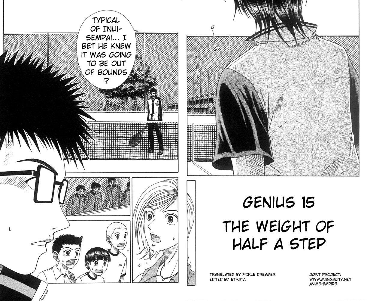 Prince of Tennis Chapter 15 page 1 - Chapter 15: The Weight Of Half A Step