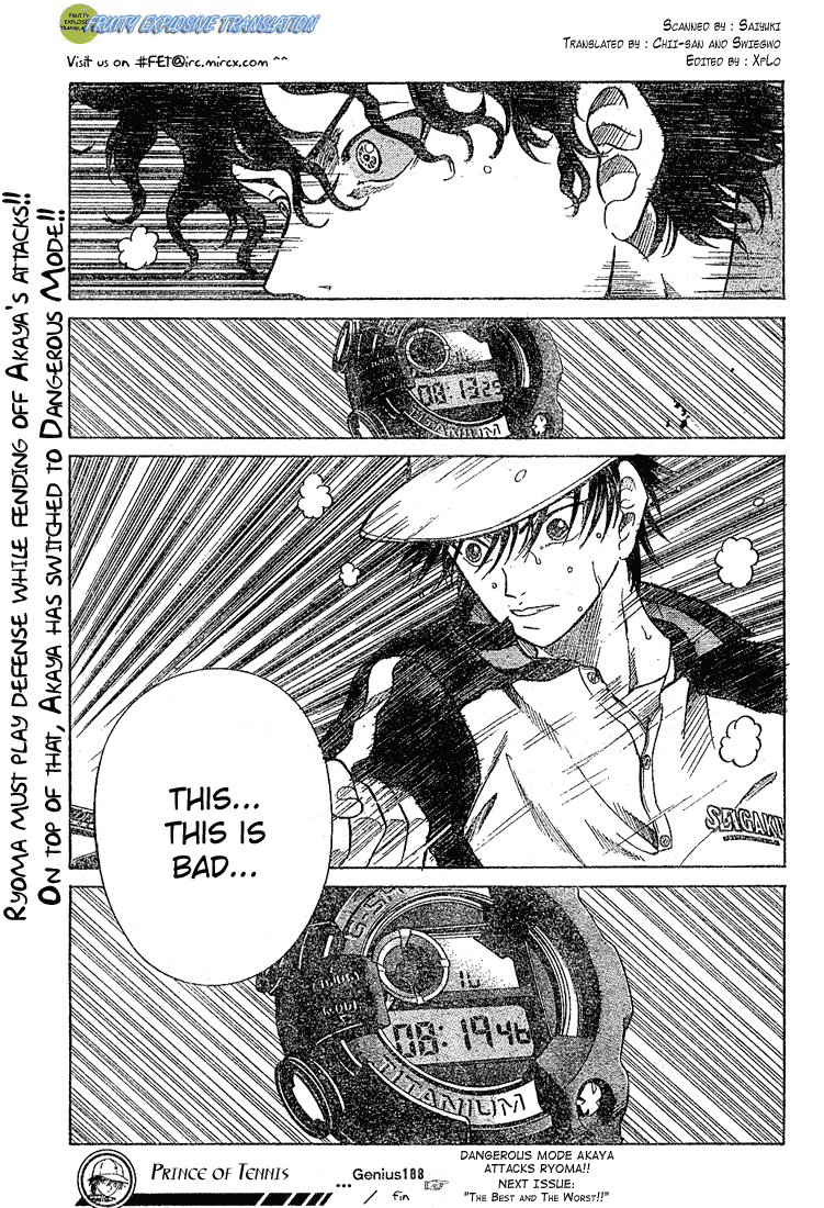 Prince of Tennis Chapter 188 page 19 - Chapter 188: Sign Of Dangerous Mode
