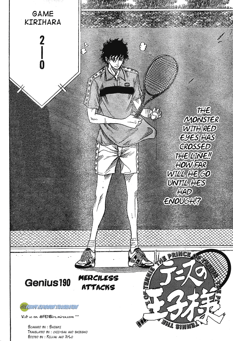 Prince of Tennis Chapter 190 page 2 - Chapter 190: Merciless Attacks
