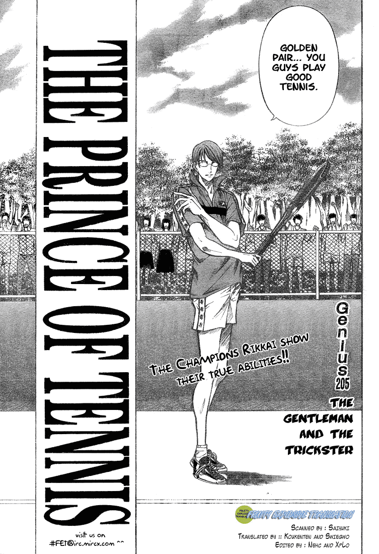 Prince of Tennis Chapter 205 page 3 - Chapter 205: The Gentleman And The Trickster