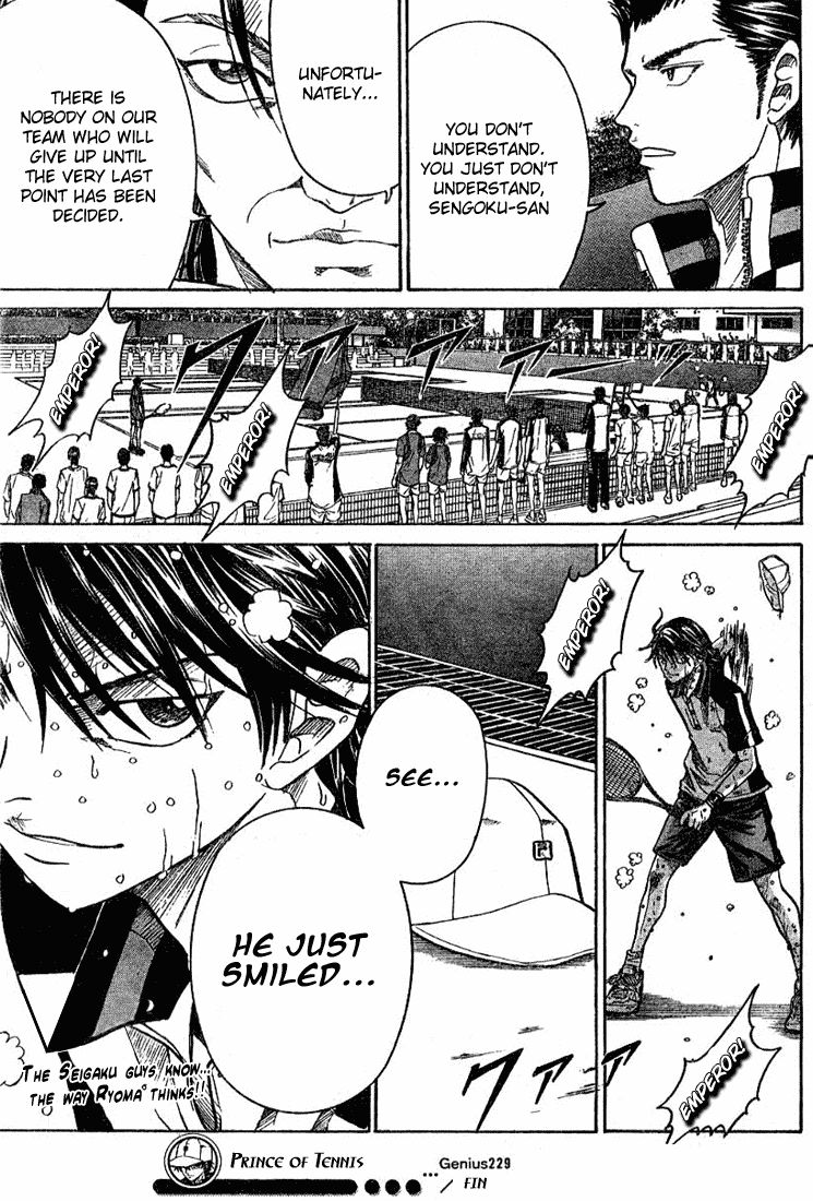 Prince of Tennis Chapter 229 page 16 - Chapter 229: Until The Very Last Point