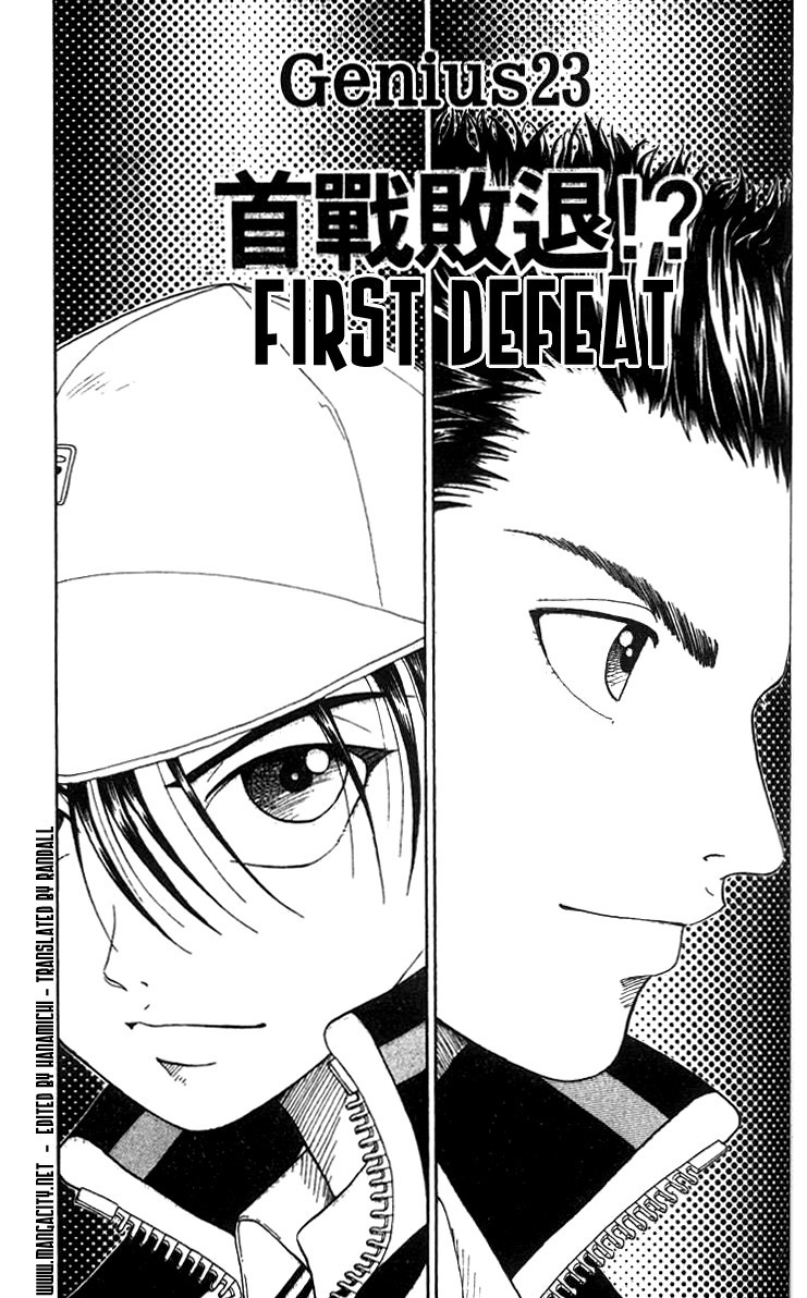 Prince of Tennis Chapter 23 page 1 - Chapter 23: First Defeat!?