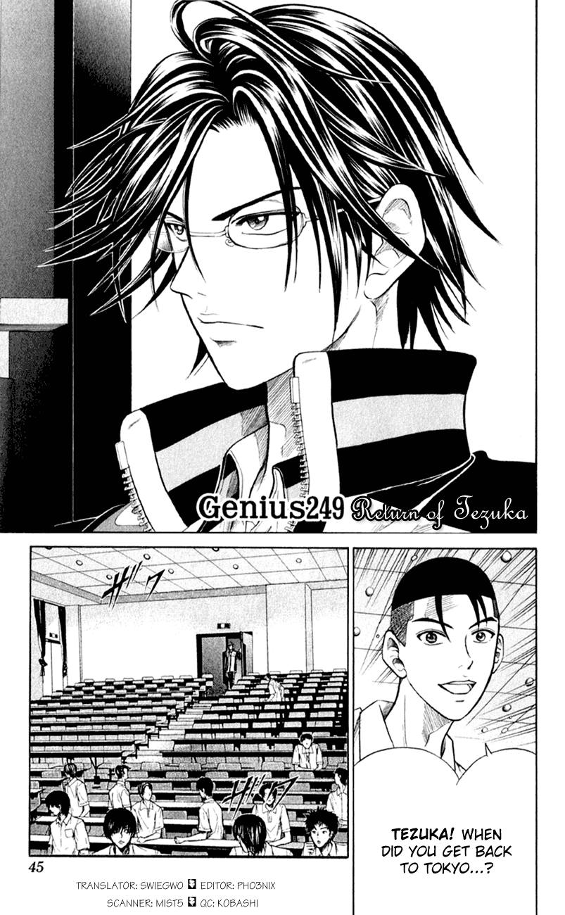 Prince of Tennis Chapter 249 page 1 - Chapter 249: Return Of Tezuka
