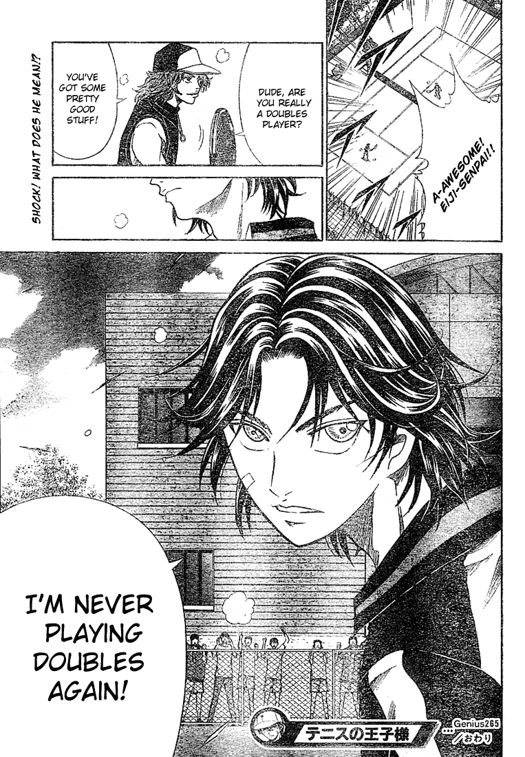 Prince of Tennis Chapter 265 page 18 - Chapter 265: A Clever Scheme!? Kikumaru's Singles Match