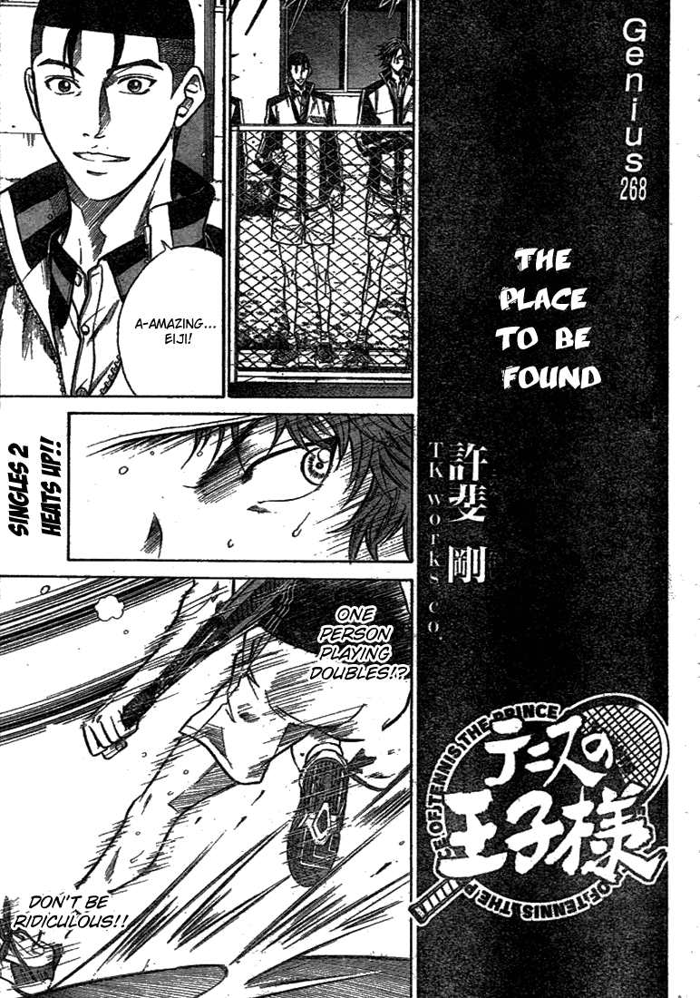 Prince of Tennis Chapter 268 page 3 - Chapter 268: The Place To Be Found
