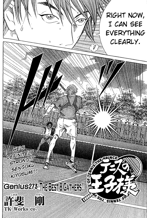 Prince of Tennis Chapter 273 page 2 - Chapter 273: The Best 8 Gathers!!