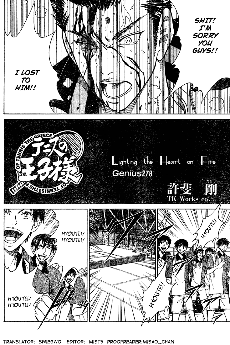 Prince of Tennis Chapter 278 page 2 - Chapter 278: Lighting The Heart On Fire
