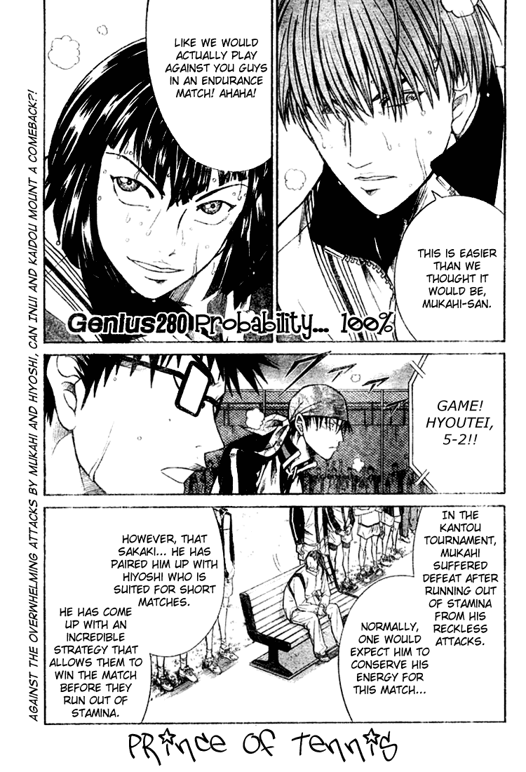 Prince of Tennis Chapter 280 page 1 - Chapter 280: Probability... 100%