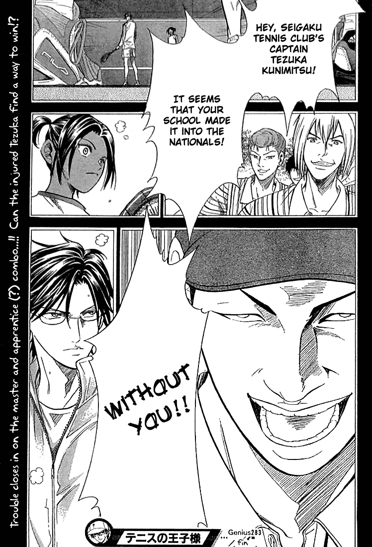 Prince of Tennis Chapter 283 page 17 - Chapter 283: Tezuka Kunimitsu Kyuushuu Arc 1