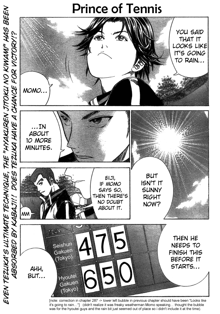 Prince of Tennis Chapter 288 page 1 - Chapter 288: Accident