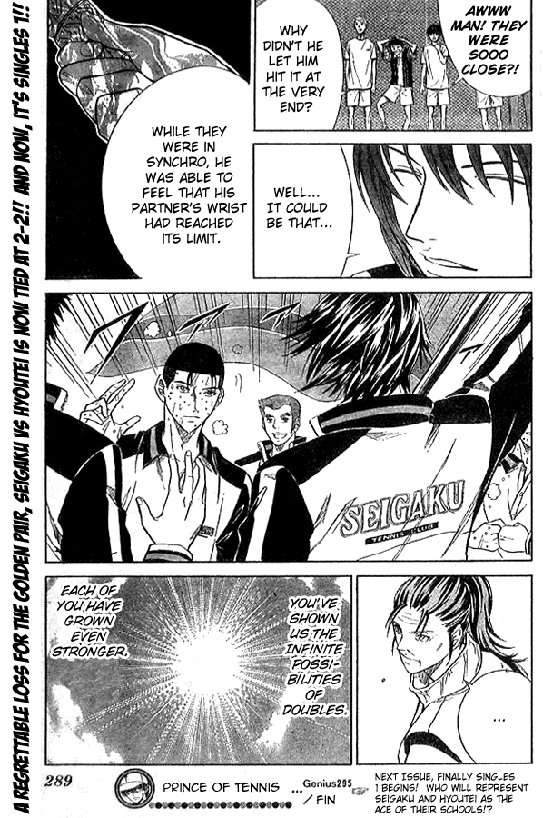 Prince of Tennis Chapter 295 page 16 - Chapter 295: A Game One Can Be Satisfied With