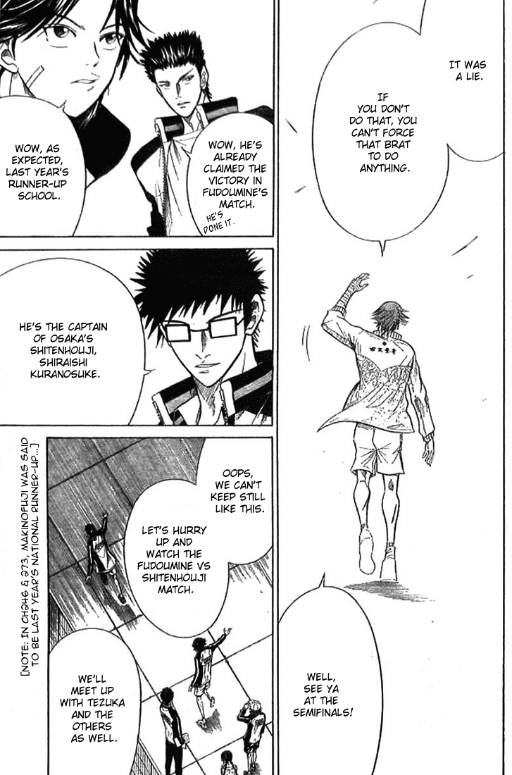 Prince of Tennis Chapter 307 page 9 - Chapter 307: Shitenhouji's Skill