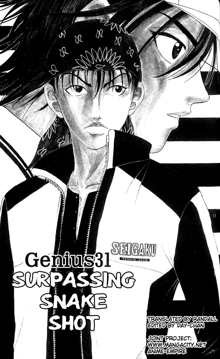 Prince of Tennis Chapter 31 page 1 - Chapter 31: Surpassing Snake Shot