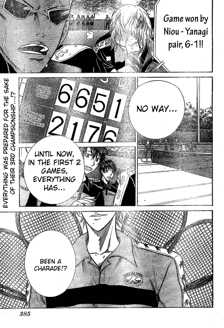 Prince of Tennis Chapter 339 page 1 - Chapter 339: The Whereabouts Of The One-Point Match