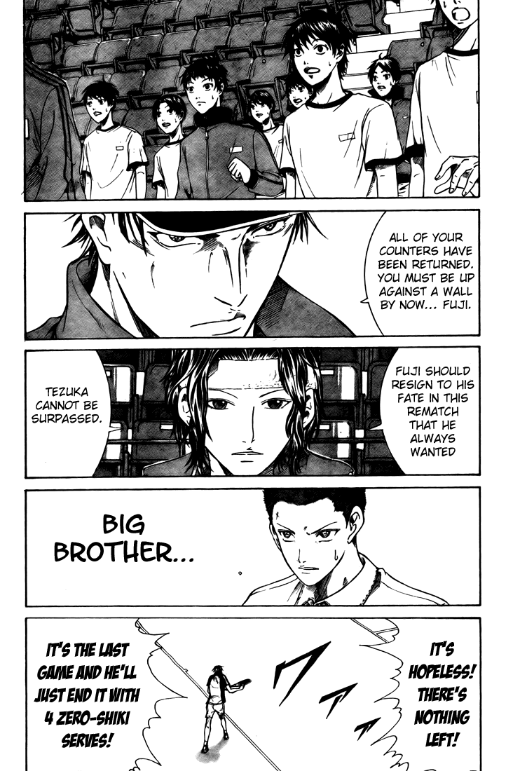 Prince of Tennis Chapter 362 page 10 - Chapter 362: Fuji Shuusuke's Greatest Wall ~ 2nd Match ~
