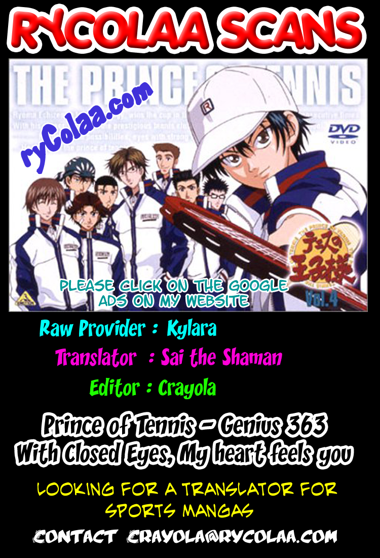 Prince of Tennis Chapter 363 page 15 - Chapter 363: With Closed Eyes, My heart feels you