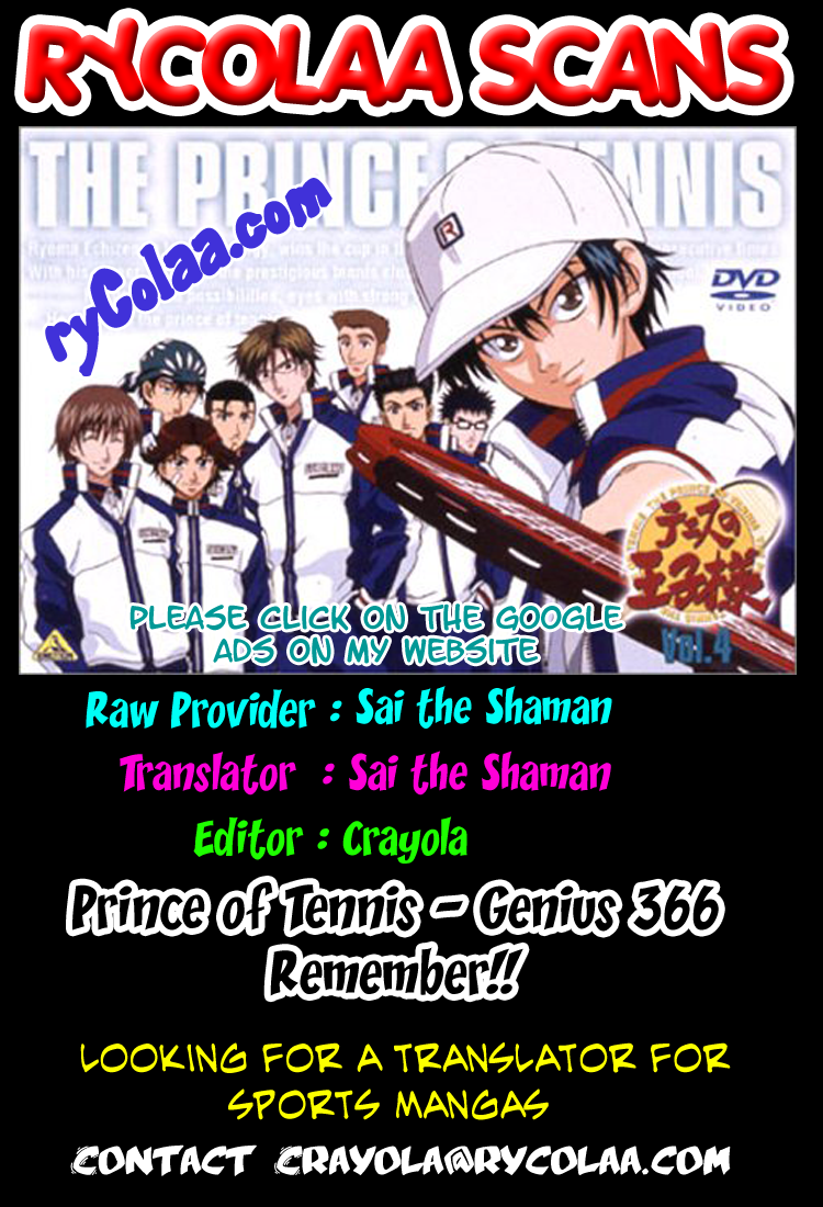 Prince of Tennis Chapter 366 page 15 - Chapter 366: Remember!!