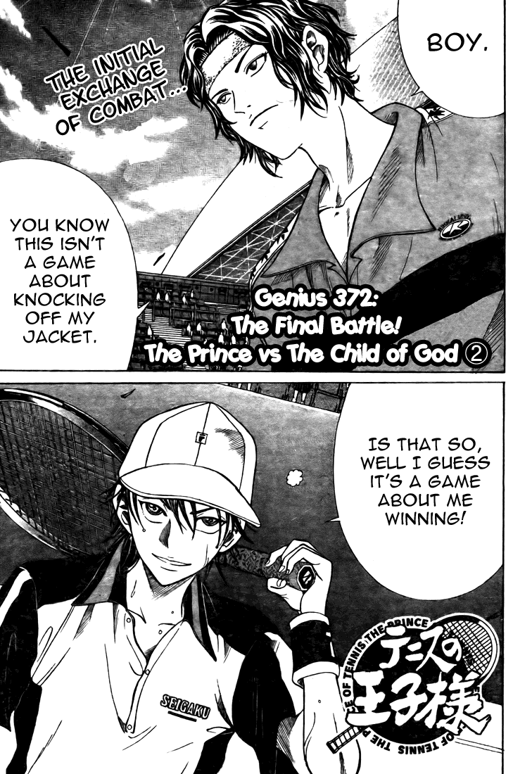 Prince of Tennis Chapter 372 page 2 - Chapter 372: The Final Battle! The Prince Vs The Child Of God -2-