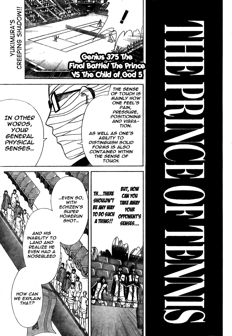 Prince of Tennis Chapter 375 page 4 - Chapter 375: The Final Battle! The Prince Vs The Child Of God -5-