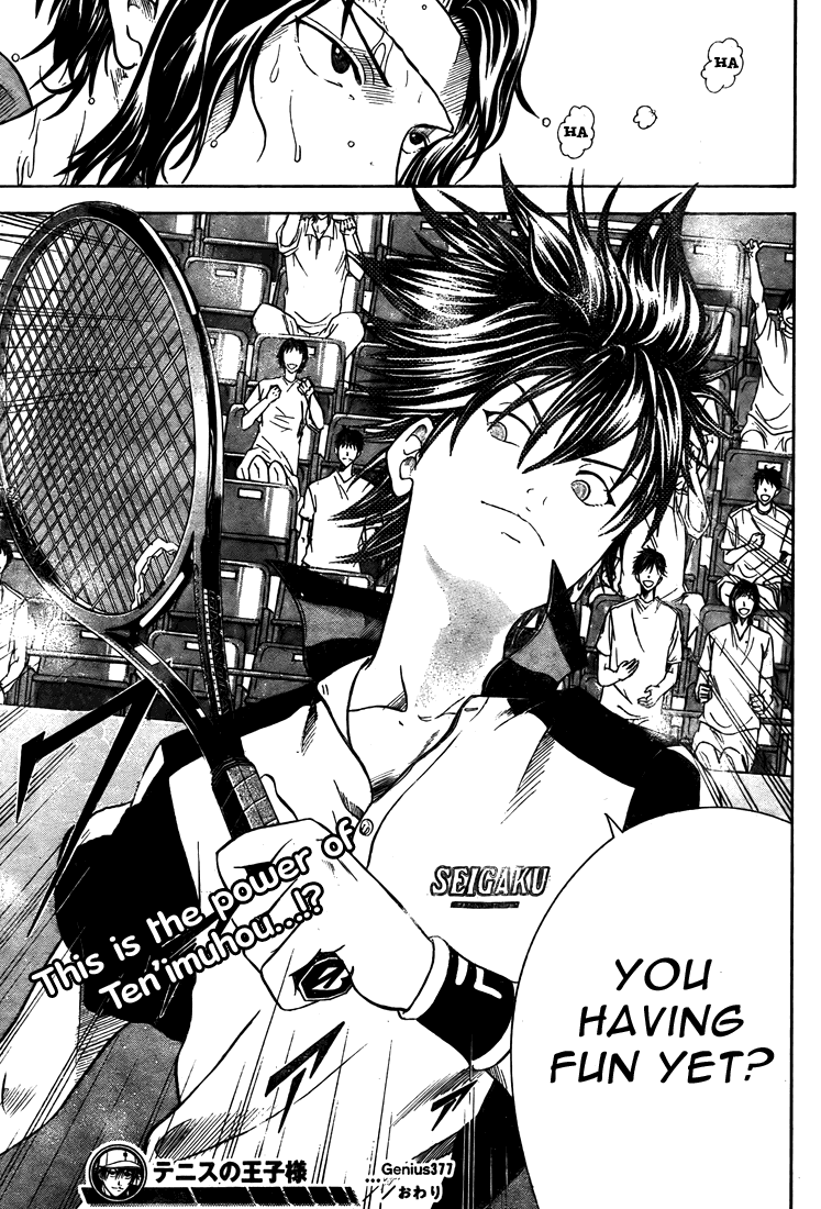 Prince of Tennis Chapter 377 page 19 - Chapter 377: The Final Battle! The Prince Vs The Child Of God -7-