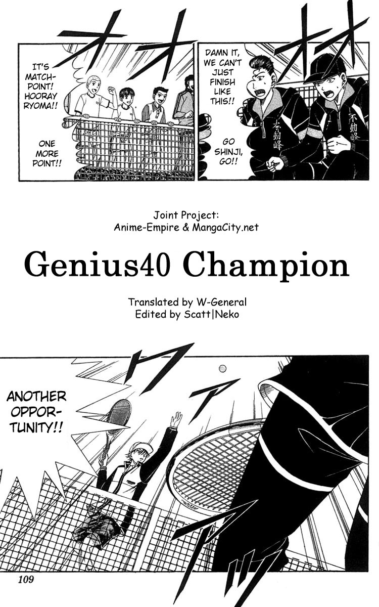 Prince of Tennis Chapter 40 page 1 - Chapter 40: Champion