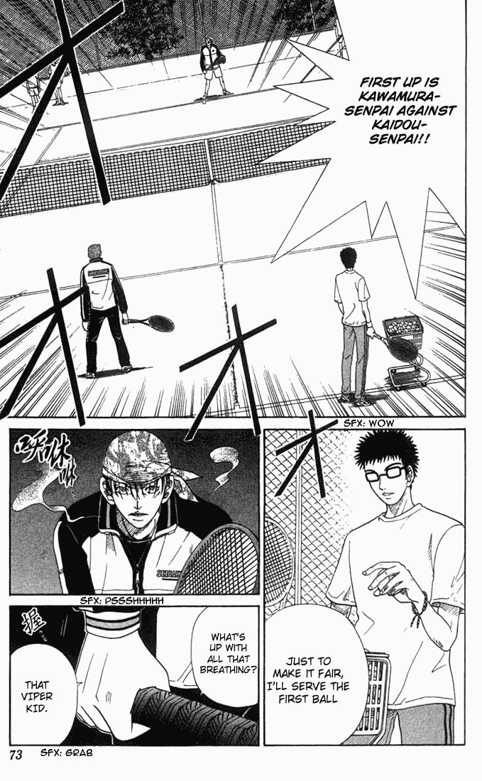 Prince of Tennis Chapter 46 page 5 - Chapter 46: Practice Heating Up! Half-court vs. Full-court, 5 Point Match 1