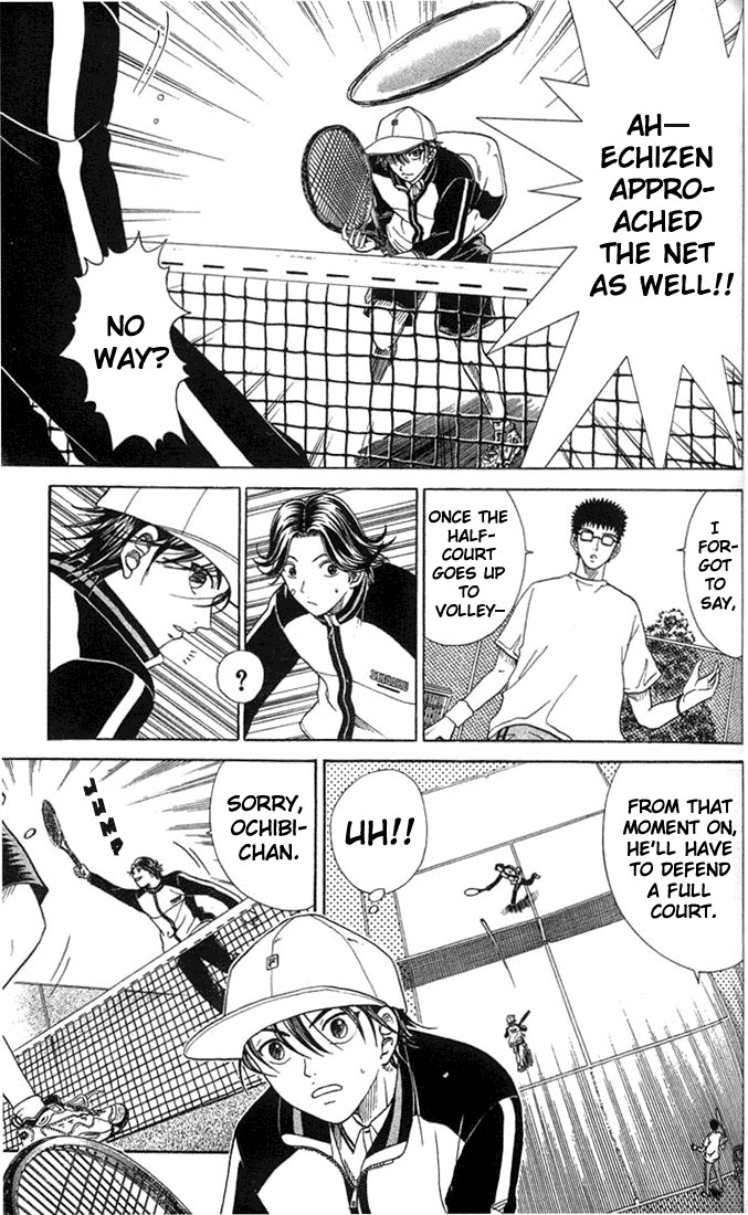 Prince of Tennis Chapter 47 page 9 - Chapter 47: Heated Training! Half-Court vs. Full-Court, A Match Of 5 Balls 2