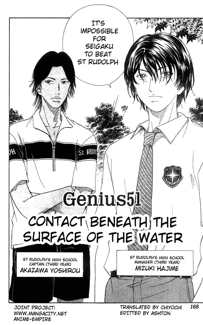 Prince of Tennis Chapter 51 page 1 - Chapter 51: Contact Beneath The Surface Of The Water