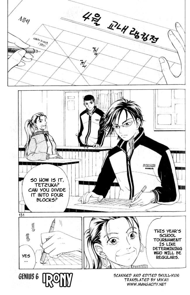 Prince of Tennis Chapter 6 page 1 - Chapter 6: Irony
