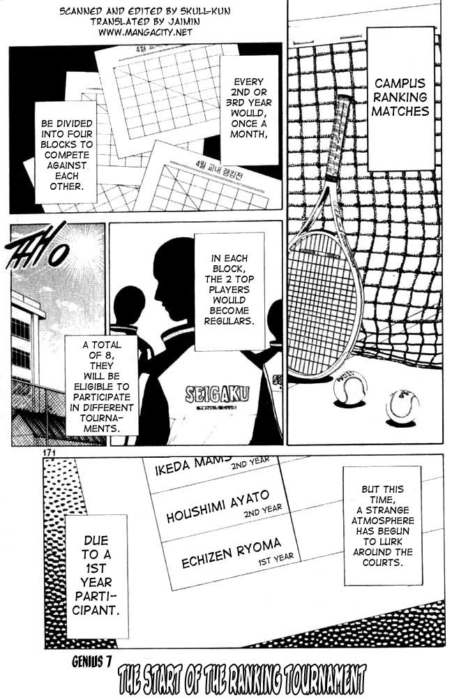 Prince of Tennis Chapter 7 page 1 - Chapter 7: The Start Of The Ranking Tournament