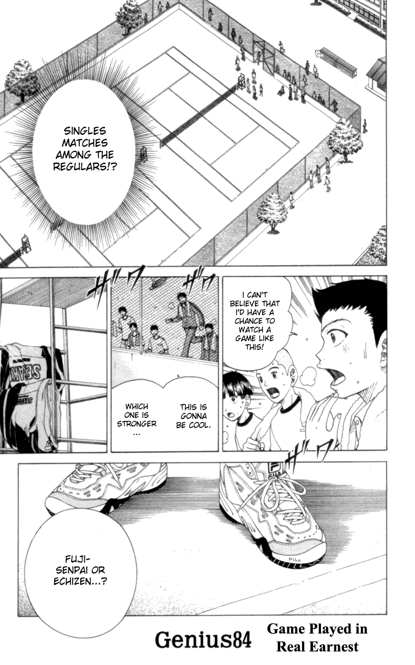 Prince of Tennis Chapter 84 page 1 - Chapter 84: Game Played in Real Earnest