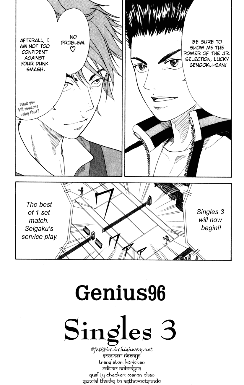 Prince of Tennis Chapter 96 page 1 - Chapter 96: Singles 3