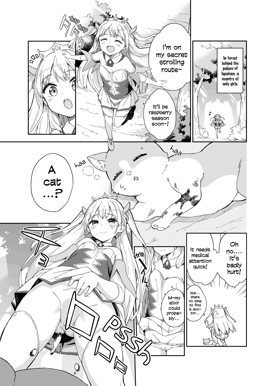 Princess, Is That Holy Water? Chapter 7 page 1 - Chapter 7: The Tale of how the Princess, Whose P** is an Elixir, Saved a Cat