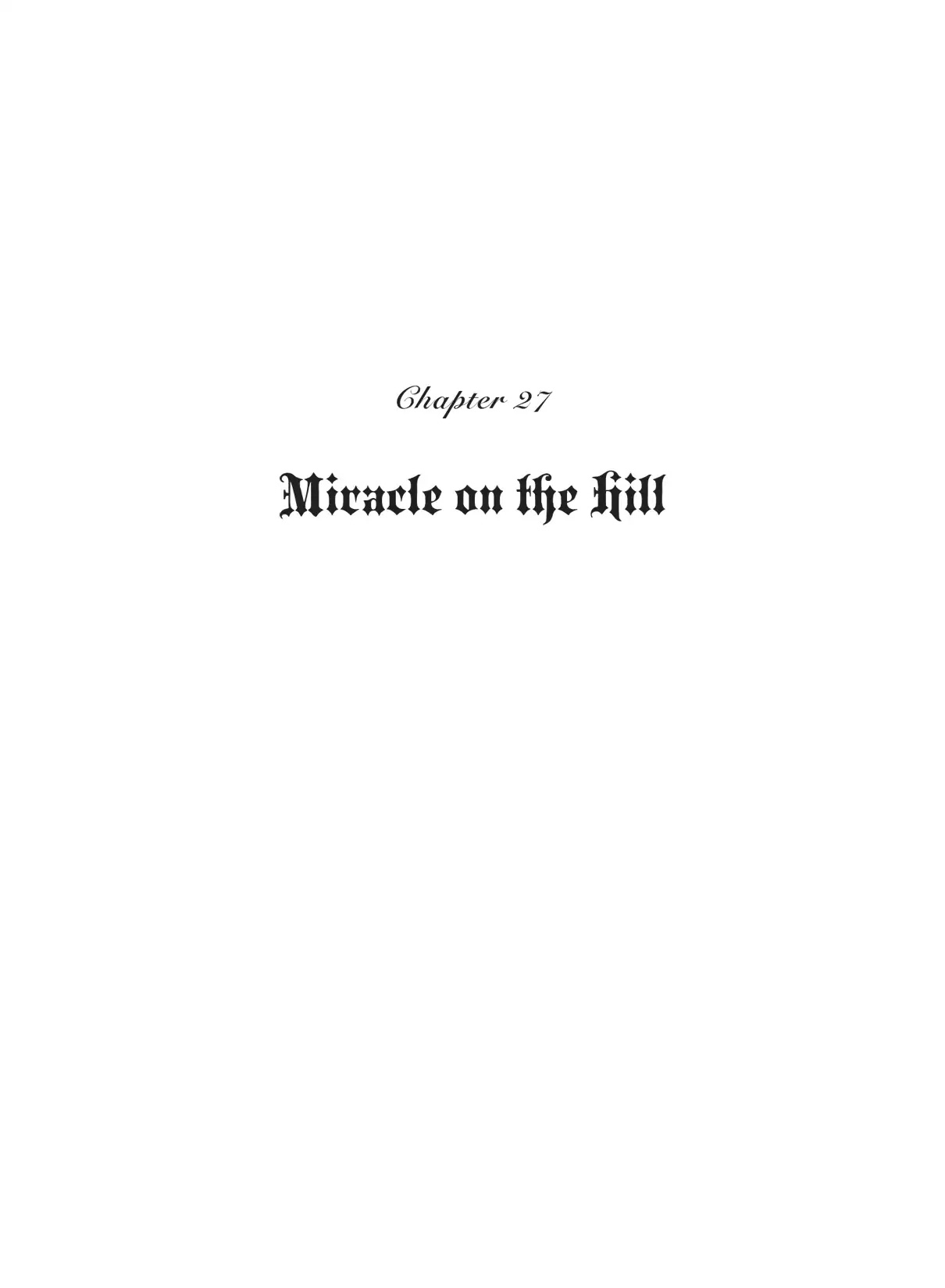 Princess Knight Chapter 27 page 1 - Chapter 27: Mircle on the Hill