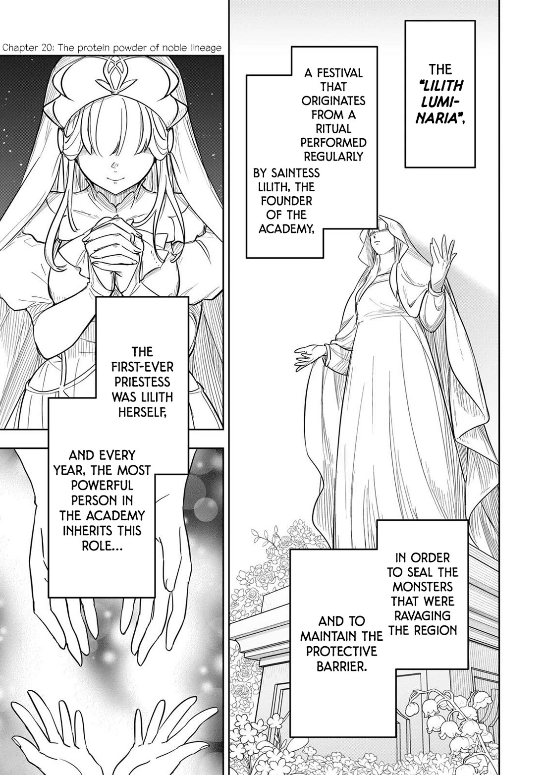 Princess Reincarnation ~ The Legendary Arch Mage (♂) becomes a Princess Knight and creates a Legendary Order of Lady Knights and becomes unrivaled ~ Chapter 20 page 1 - Chapter 20: The protein powder of noble lineage