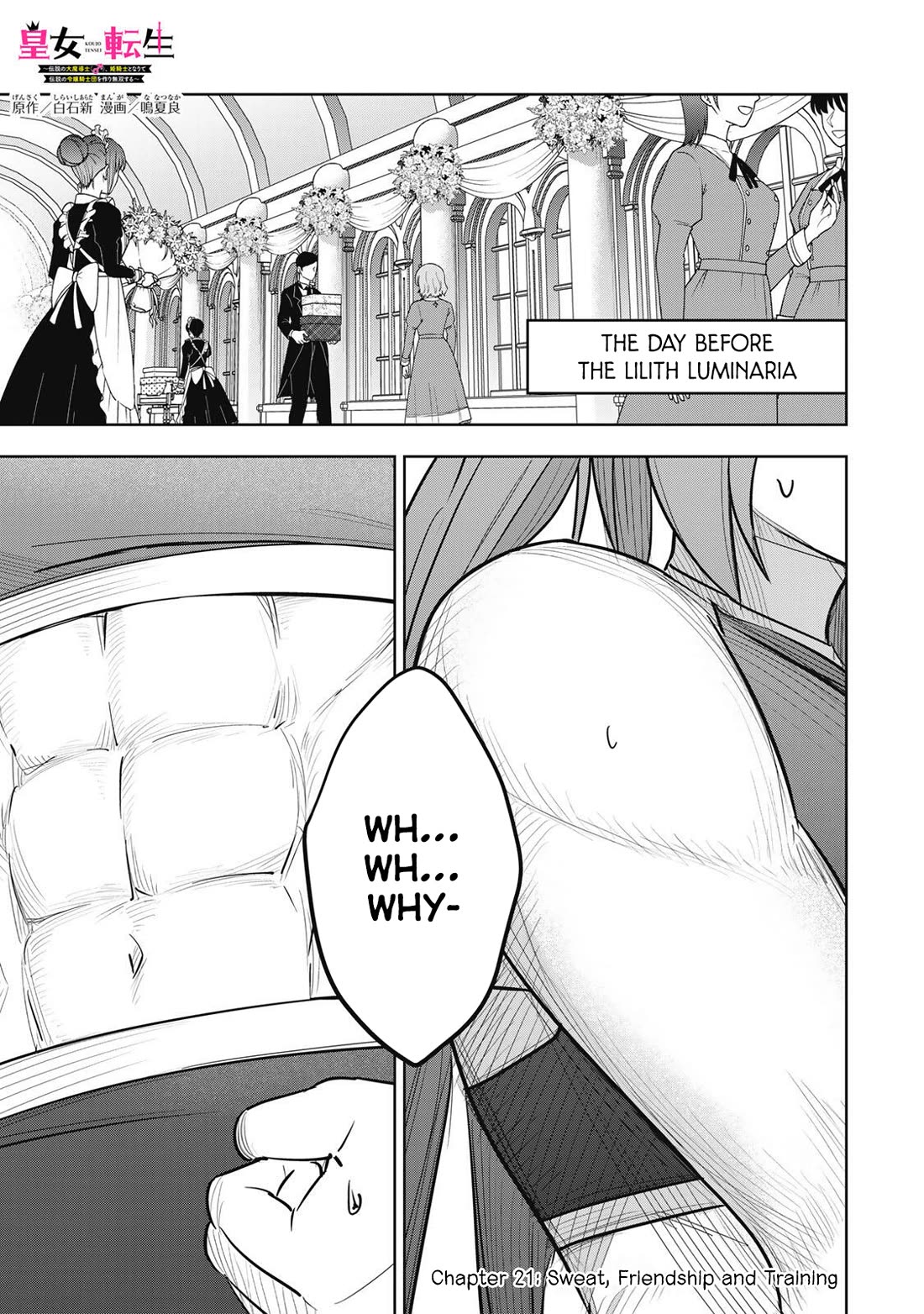 Princess Reincarnation ~ The Legendary Arch Mage (♂) becomes a Princess Knight and creates a Legendary Order of Lady Knights and becomes unrivaled ~ Chapter 21 page 1 - Chapter 21: Sweat, Friendship and Training