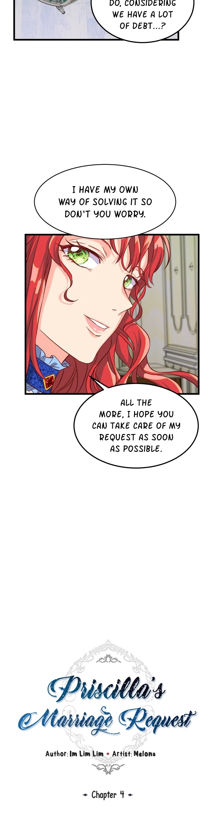 Priscilla's Marriage Request Chapter 4 page 9 - Chapter 4